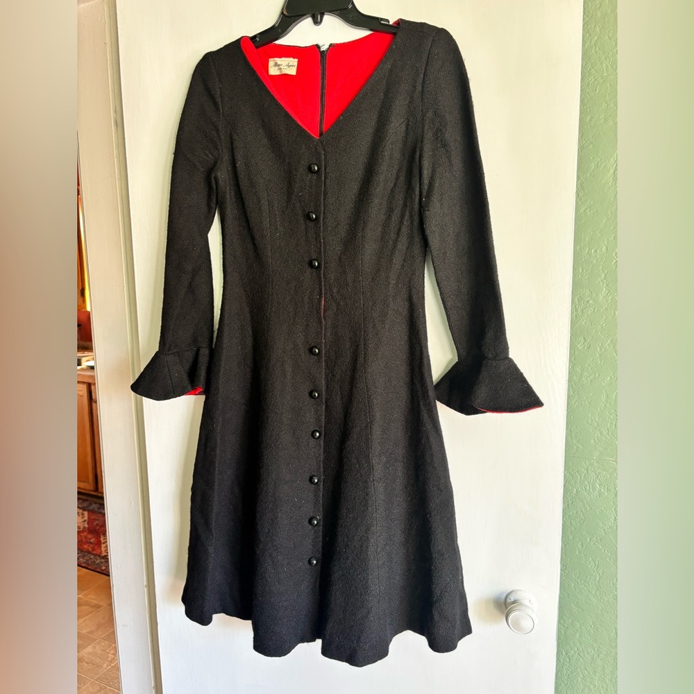 Vintage Witchy Wool blend dress / Halloween dress